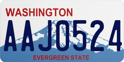 WA license plate AAJ0524