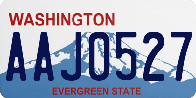 WA license plate AAJ0527