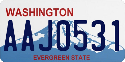 WA license plate AAJ0531