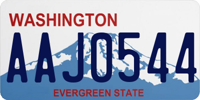WA license plate AAJ0544