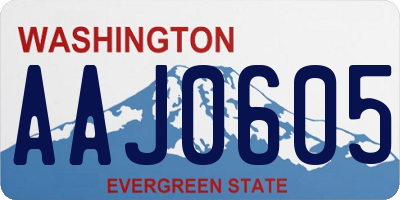 WA license plate AAJ0605