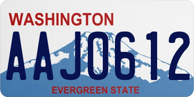 WA license plate AAJ0612
