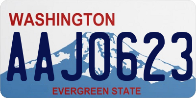 WA license plate AAJ0623