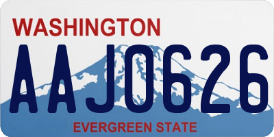 WA license plate AAJ0626