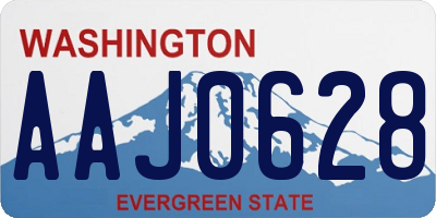 WA license plate AAJ0628