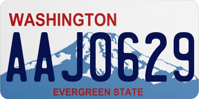 WA license plate AAJ0629