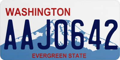 WA license plate AAJ0642