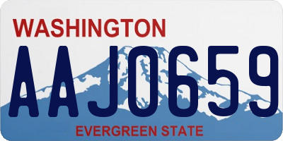 WA license plate AAJ0659