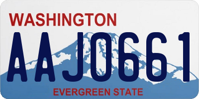 WA license plate AAJ0661