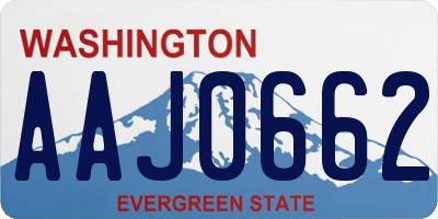 WA license plate AAJ0662