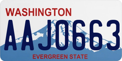 WA license plate AAJ0663