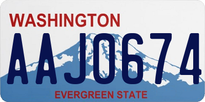 WA license plate AAJ0674