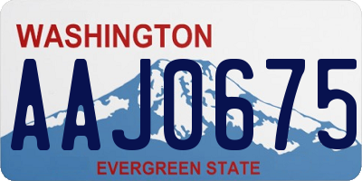 WA license plate AAJ0675