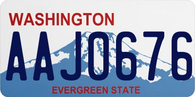 WA license plate AAJ0676