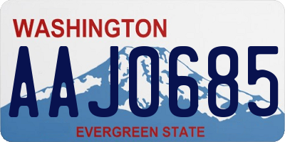 WA license plate AAJ0685