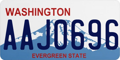 WA license plate AAJ0696