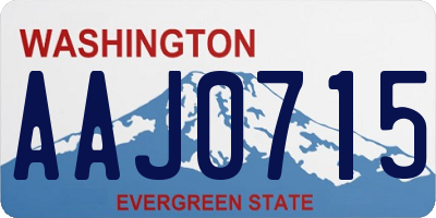 WA license plate AAJ0715
