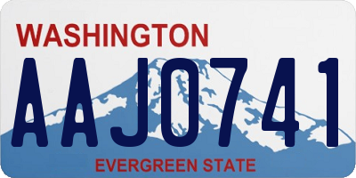 WA license plate AAJ0741