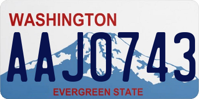 WA license plate AAJ0743