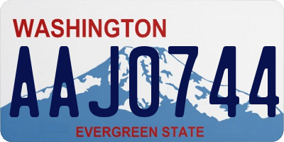 WA license plate AAJ0744
