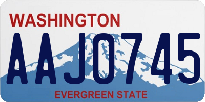 WA license plate AAJ0745