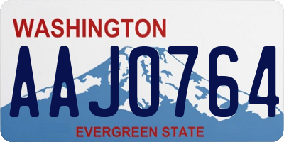 WA license plate AAJ0764