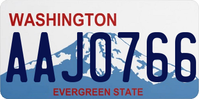 WA license plate AAJ0766