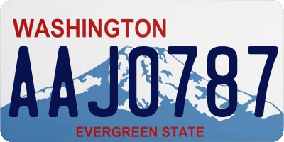 WA license plate AAJ0787