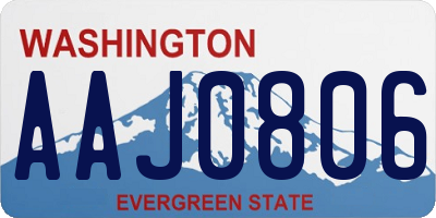 WA license plate AAJ0806