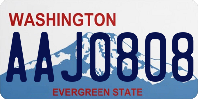 WA license plate AAJ0808