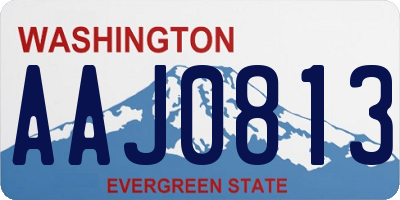 WA license plate AAJ0813