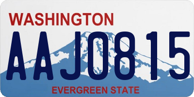 WA license plate AAJ0815