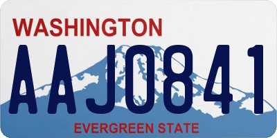 WA license plate AAJ0841