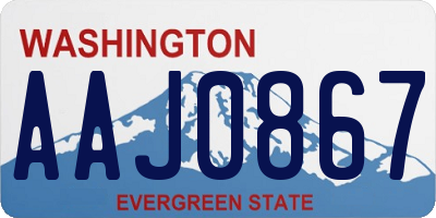 WA license plate AAJ0867