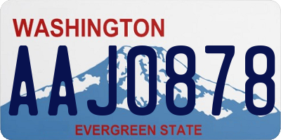 WA license plate AAJ0878