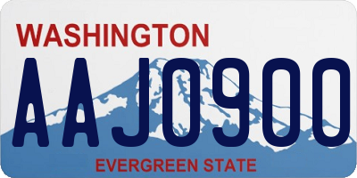 WA license plate AAJ0900