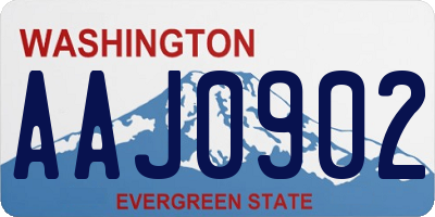 WA license plate AAJ0902