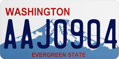 WA license plate AAJ0904