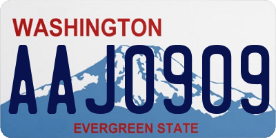 WA license plate AAJ0909