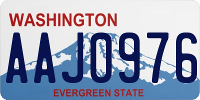 WA license plate AAJ0976