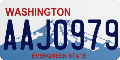 WA license plate AAJ0979