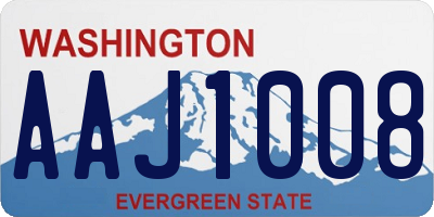 WA license plate AAJ1008