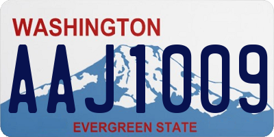 WA license plate AAJ1009