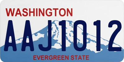 WA license plate AAJ1012
