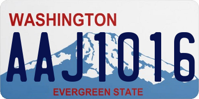 WA license plate AAJ1016