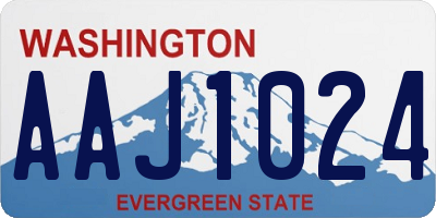WA license plate AAJ1024
