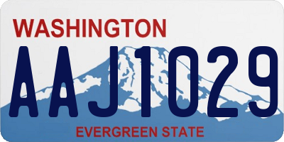 WA license plate AAJ1029