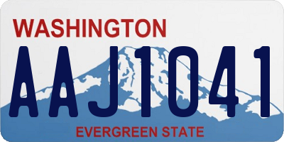 WA license plate AAJ1041