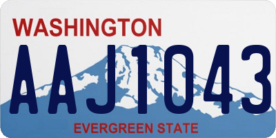WA license plate AAJ1043
