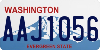 WA license plate AAJ1056